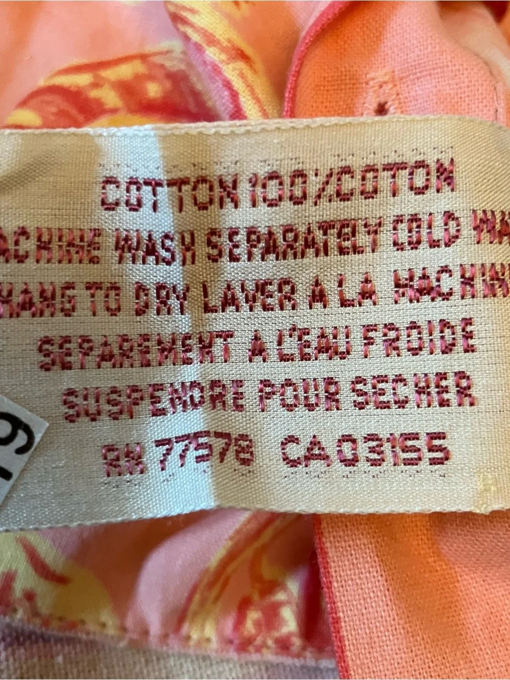 VTG April Cornell French Country Pink Plaid Floral Pillow Cover Button 15.5in